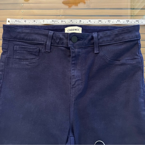 L’AGENCE Kendra coated cropped flare jean midnight coated - Picture 8 of 10